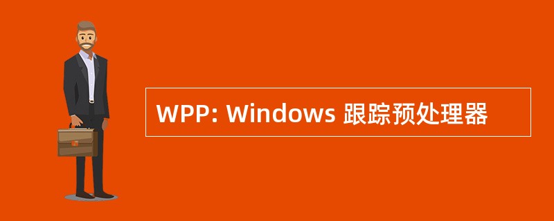 WPP: Windows 跟踪预处理器