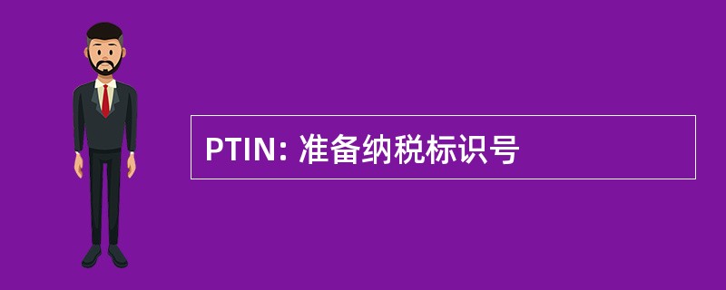 PTIN: 准备纳税标识号