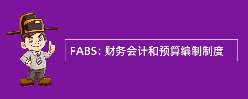 FABS: 财务会计和预算编制制度