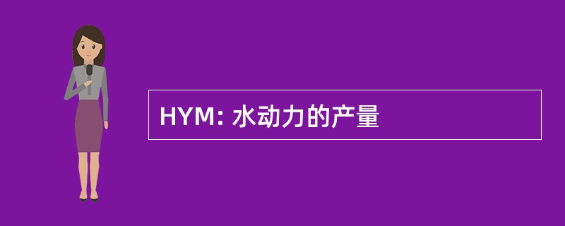 HYM: 水动力的产量