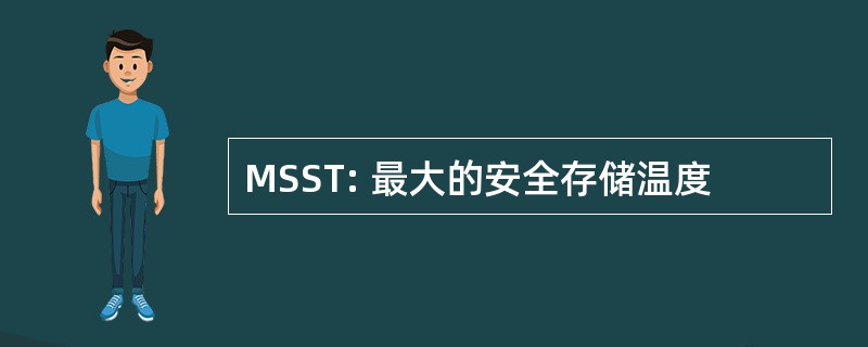 MSST: 最大的安全存储温度