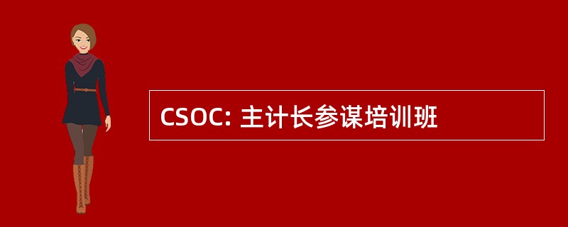 CSOC: 主计长参谋培训班