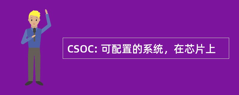 CSOC: 可配置的系统，在芯片上