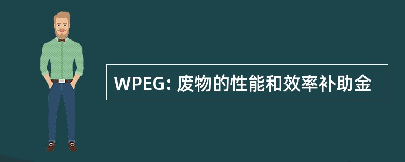 WPEG: 废物的性能和效率补助金