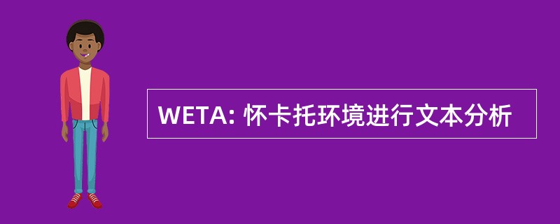 WETA: 怀卡托环境进行文本分析