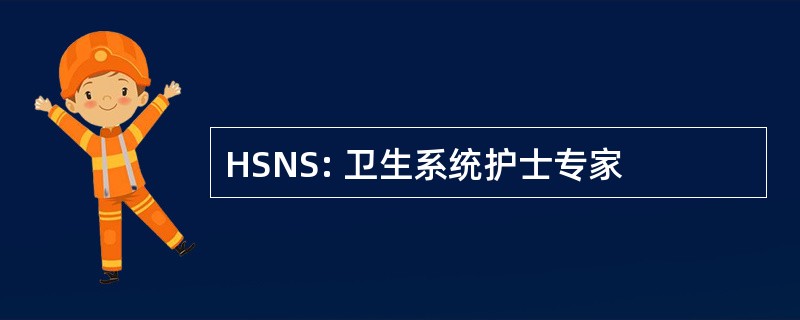 HSNS: 卫生系统护士专家