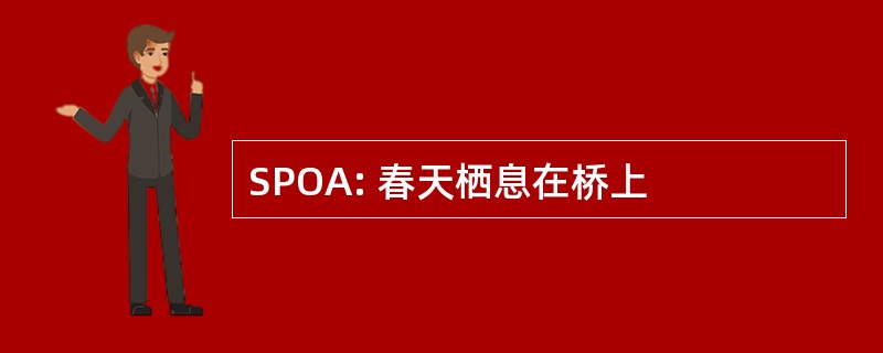 SPOA: 春天栖息在桥上