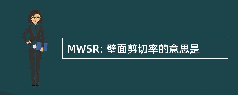 MWSR: 壁面剪切率的意思是