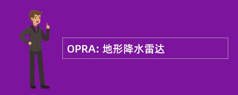 OPRA: 地形降水雷达