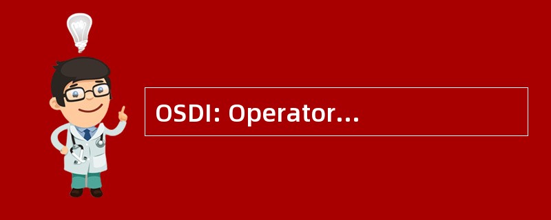 OSDI: Operatori 对于卫浴产品 di 断章取义伊塔里尼