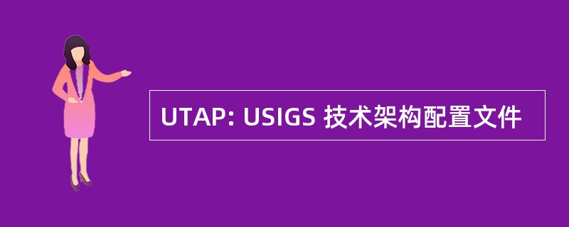 UTAP: USIGS 技术架构配置文件