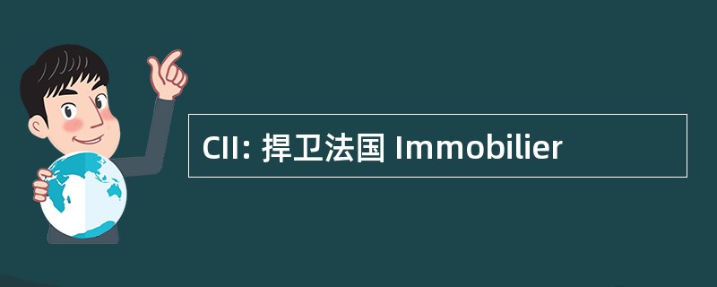 CII: 捍卫法国 Immobilier