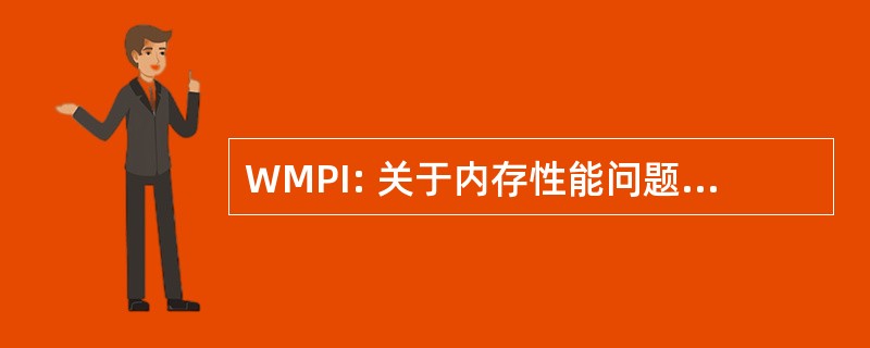 WMPI: 关于内存性能问题的讲习班