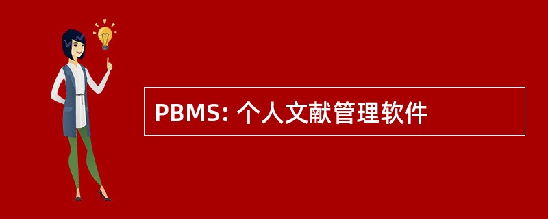 PBMS: 个人文献管理软件