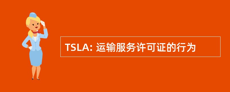 TSLA: 运输服务许可证的行为