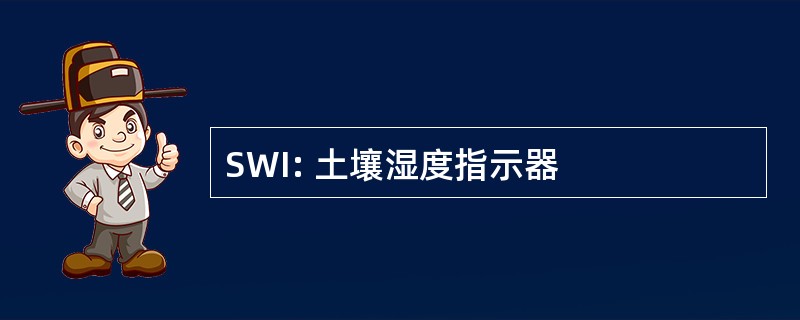 SWI: 土壤湿度指示器