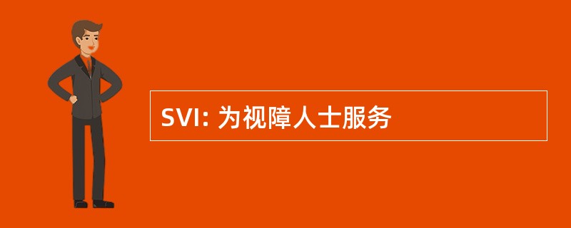 SVI: 为视障人士服务