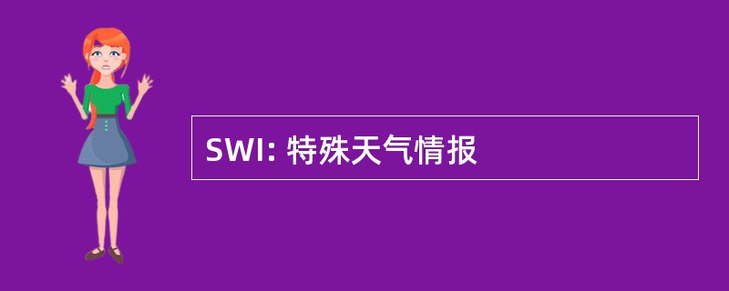 SWI: 特殊天气情报