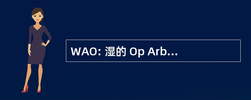 WAO: 湿的 Op Arbeidsongeschiktheid