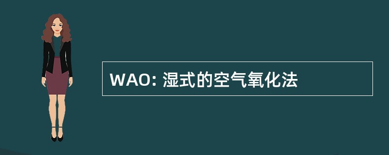 WAO: 湿式的空气氧化法