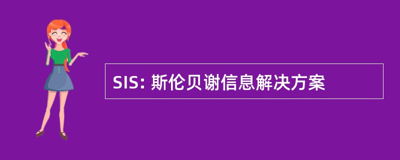 SIS: 斯伦贝谢信息解决方案