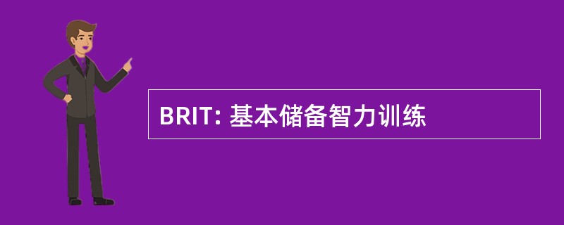 BRIT: 基本储备智力训练