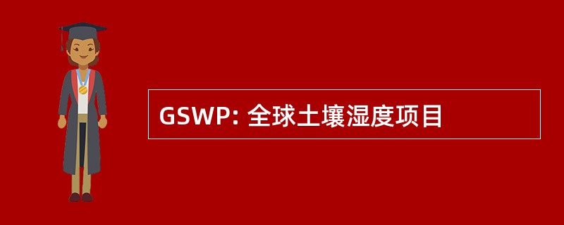 GSWP: 全球土壤湿度项目