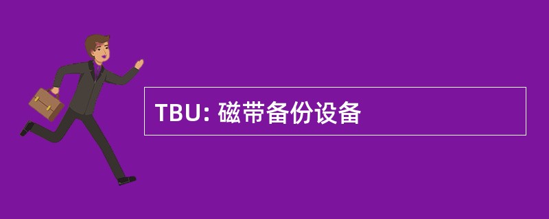 TBU: 磁带备份设备