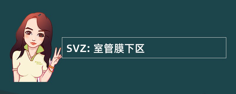 SVZ: 室管膜下区