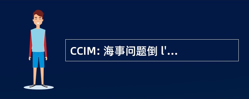 CCIM: 海事问题倒 l&#039;Informatique 市