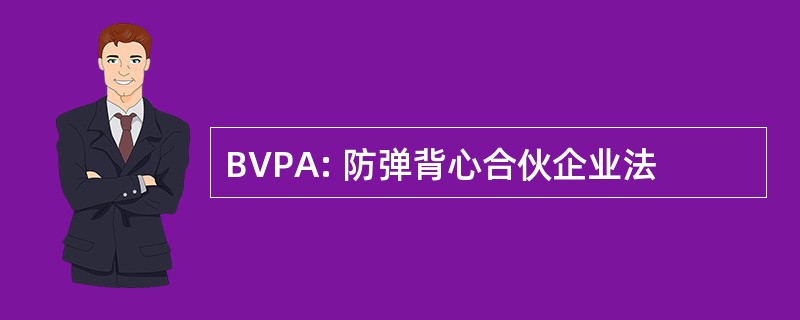 BVPA: 防弹背心合伙企业法