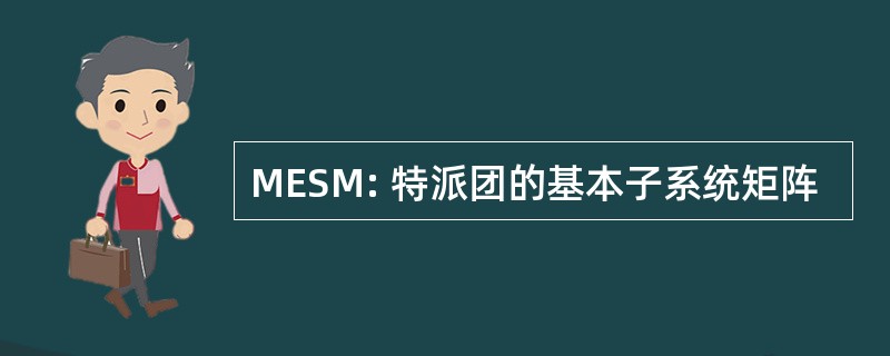 MESM: 特派团的基本子系统矩阵