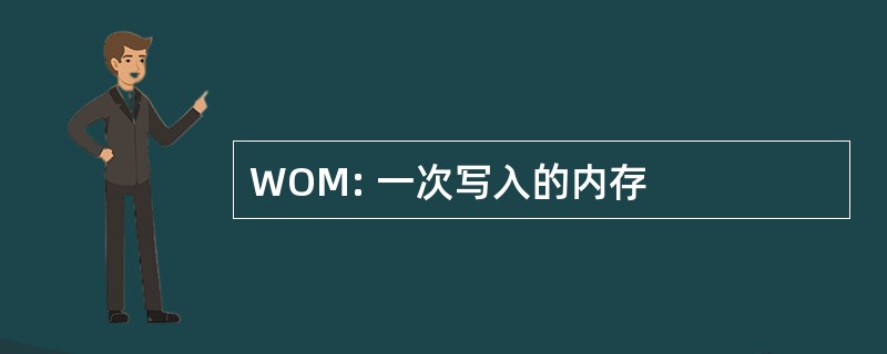 WOM: 一次写入的内存