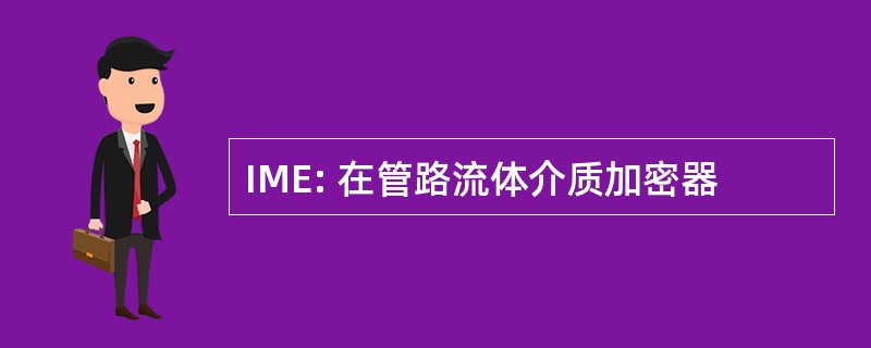 IME: 在管路流体介质加密器