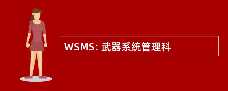 WSMS: 武器系统管理科