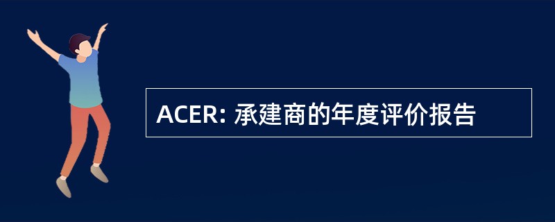 ACER: 承建商的年度评价报告