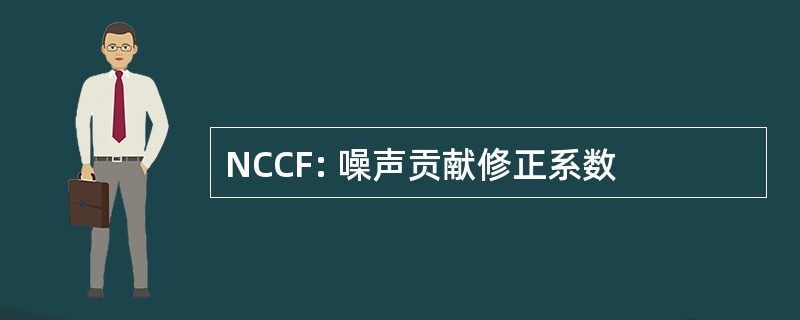 NCCF: 噪声贡献修正系数