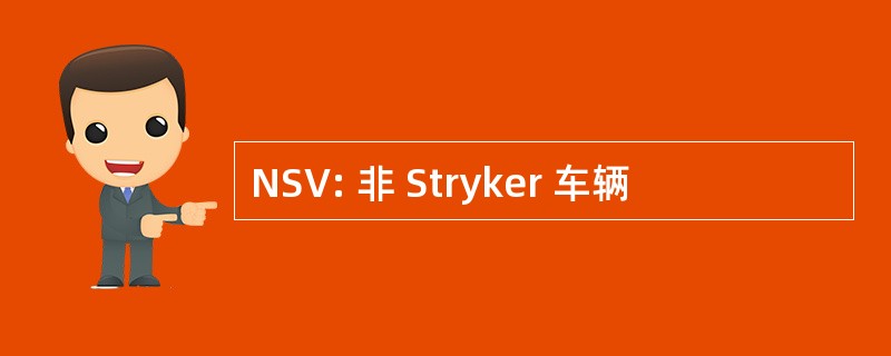 NSV: 非 Stryker 车辆