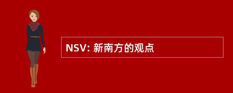 NSV: 新南方的观点