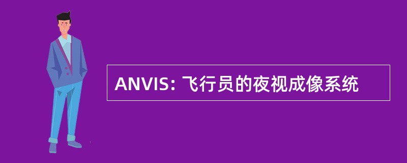 ANVIS: 飞行员的夜视成像系统