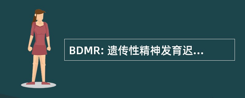 BDMR: 遗传性精神发育迟滞综合征