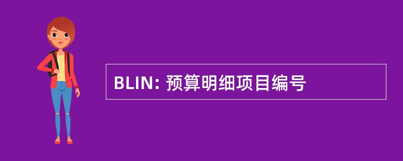 BLIN: 预算明细项目编号