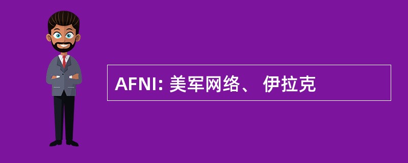 AFNI: 美军网络、 伊拉克