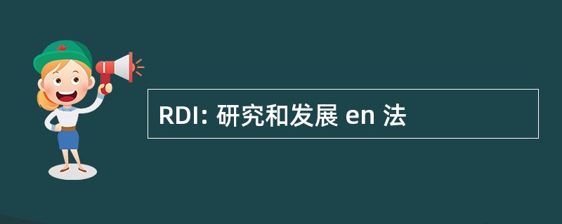 RDI: 研究和发展 en 法