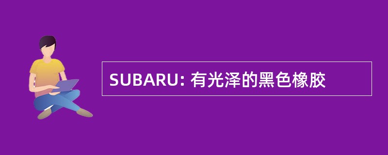 SUBARU: 有光泽的黑色橡胶