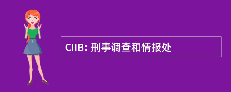 CIIB: 刑事调查和情报处