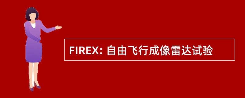 FIREX: 自由飞行成像雷达试验