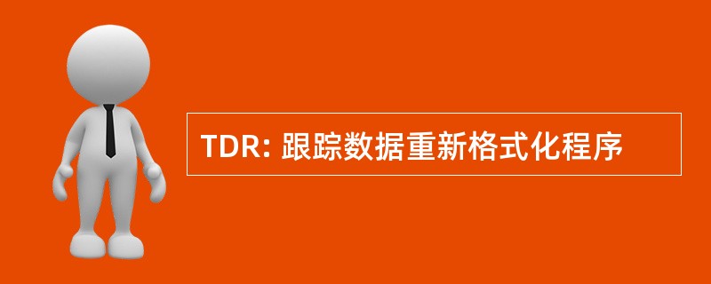 TDR: 跟踪数据重新格式化程序