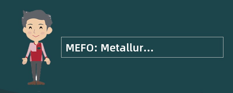 MEFO: Metallurgische Forschungsanstalt