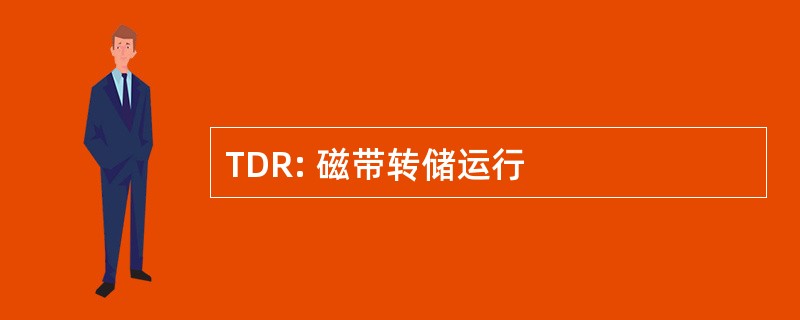 TDR: 磁带转储运行